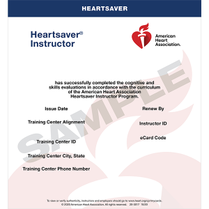 HeartSaver Instructor eCard