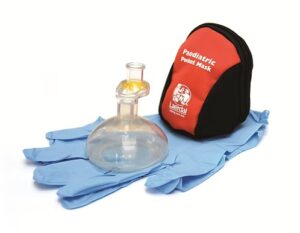 Pediatric Pocket Mask w/ Gloves Black Soft Case